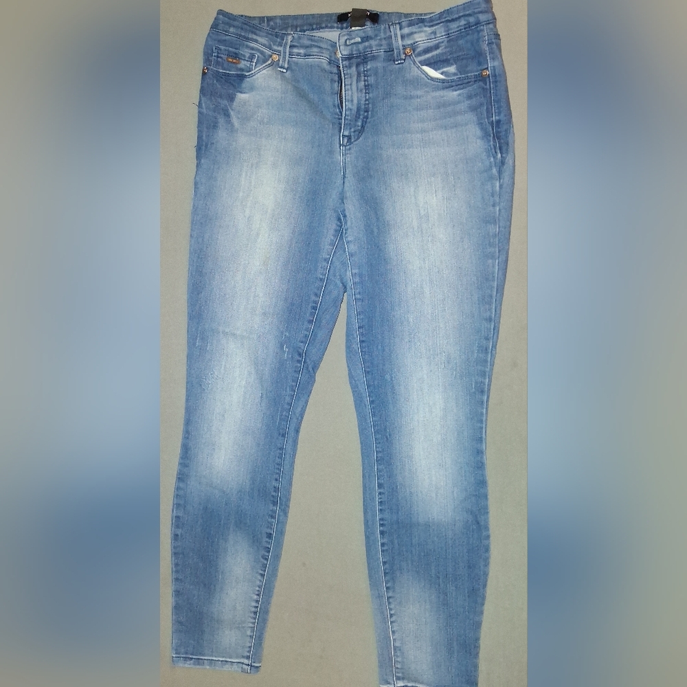 Nine West Light Blue Gramercy Skinny Ankle Jeans Size 6